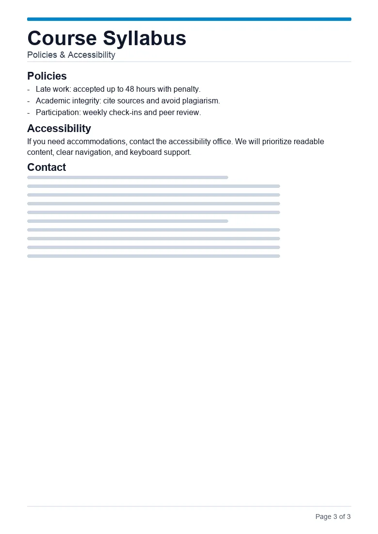 Course syllabus PDF page 3